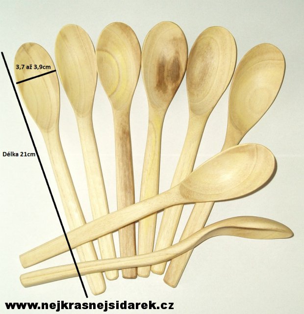 Dřevěná lžíce - Na teplé jídlo - Ořešák tmavý > varianta nejsvětlejší - střední