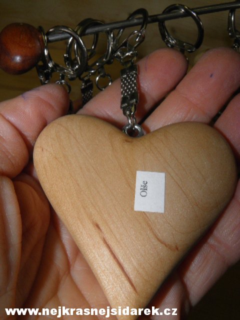 Srdce ze dřeva - KLÍČENKA - Olše > varianta Olše