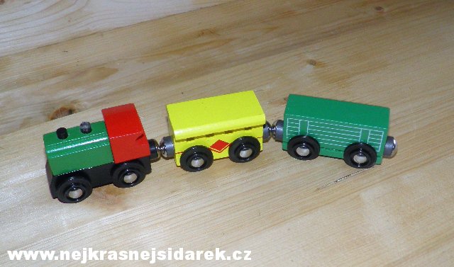 Dřevěný vláček na magnet > varianta 4
