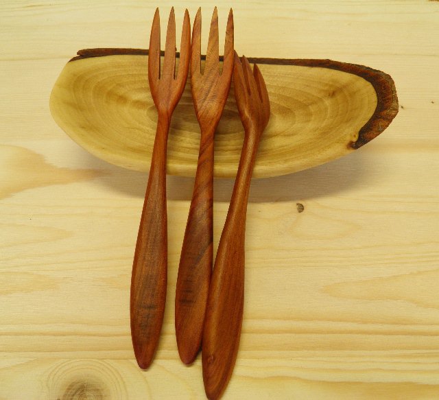 Dřevěná vidlička - Švestka > varianta Švestka