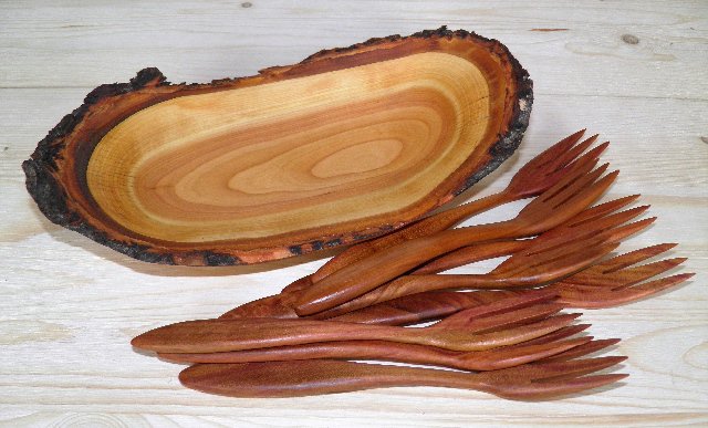 Dřevěná vidlička - Švestka > varianta Švestka