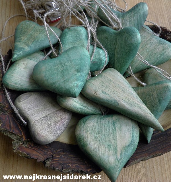 Srdíčko na zavěšení - Zelené > varianta Lípa