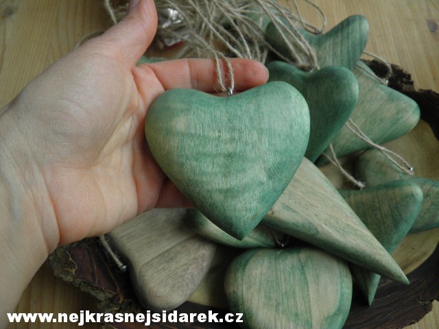 Srdíčko na zavěšení - Zelené > varianta Lípa