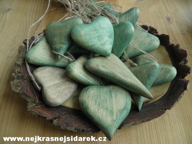 Srdíčko na zavěšení - Zelené > varianta Lípa