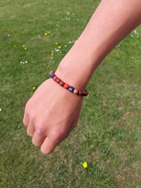 Náramek s korálem a sodalitem > varianta Dámská a dětská