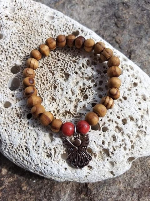 Set dřevěných náramků s Korálem > varianta Pánská, dámská, dětská