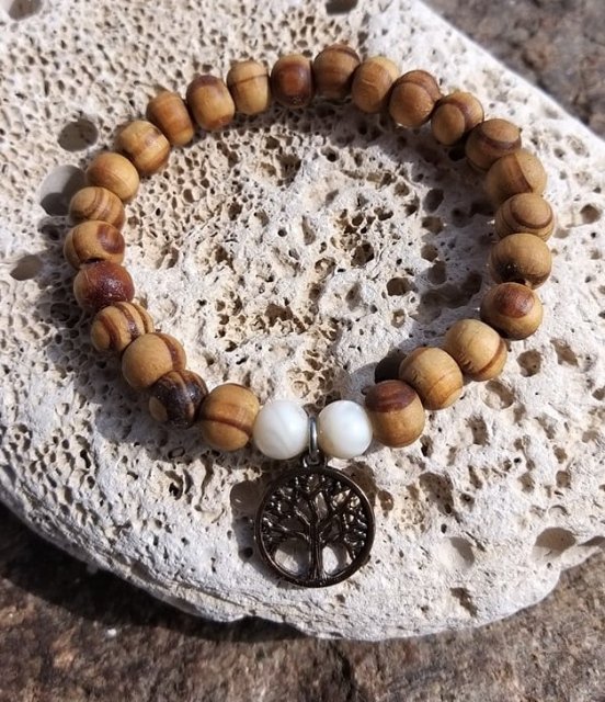 Set dřevěných náramků s perletí > varianta Pánský,dámský, dětská