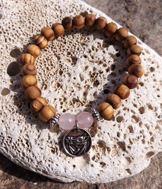 Set dřevěných náramků s růženínem > varianta pánský, dámský, dětský