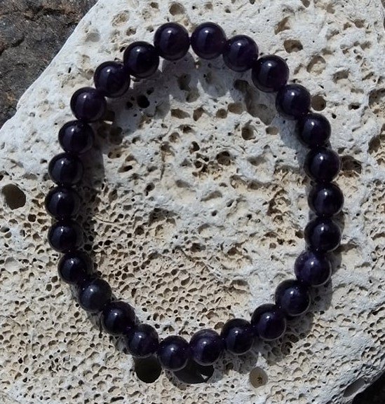 Set dřevěných náramků s ametystem > varianta PÁNSKÁ,DÁMSKÁ,DĚTSKÁ