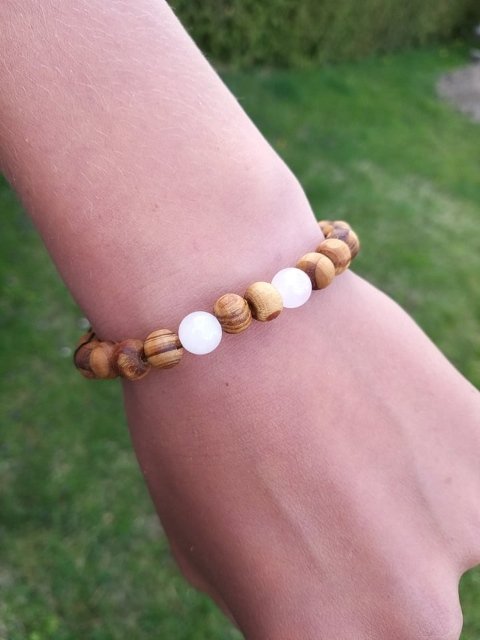 Růženínoví náramek se dřevem > varianta PÁNSKÁ, DÁMSKÁ, DĚTSKÁ