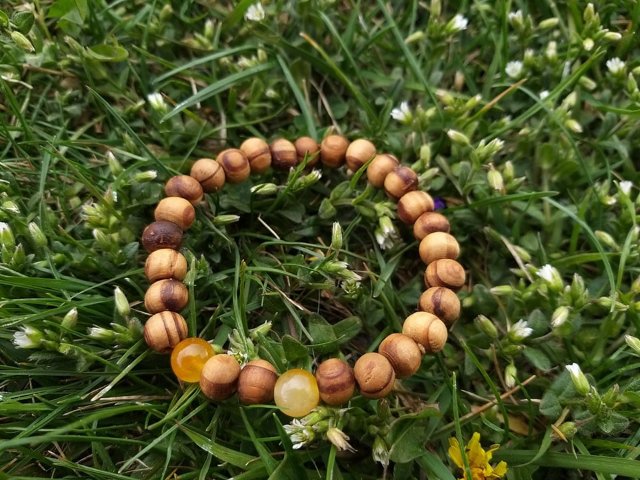 Achátový náramek se dřevem > varianta PÁNSKÁ, DÁMSKÁ, DĚTSKÁ