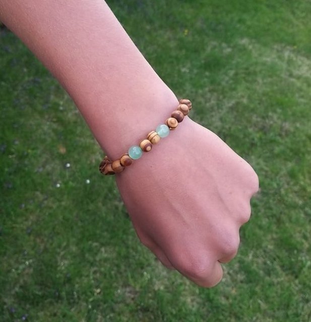 Avanturýnoví náramek se dřevem > varianta PÁNSKÁ, DÁMSKÁ, DĚTSKÁ