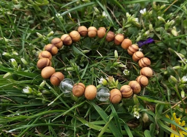 Křišťálový náramek se dřevem > varianta PÁNSKÁ, DÁMSKÁ, DĚTSKÁ