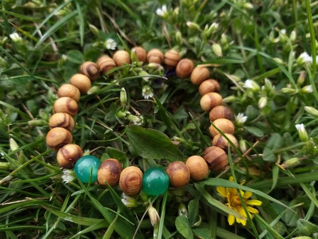 Achátový náramek se dřevem > varianta PÁNSKÁ, DÁMSKÁ, DĚTSKÁ