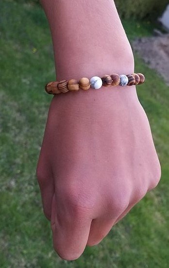 Magnezitový náramek se dřevem > varianta PÁNSKÁ, DÁMSKÁ, DĚTSKÁ