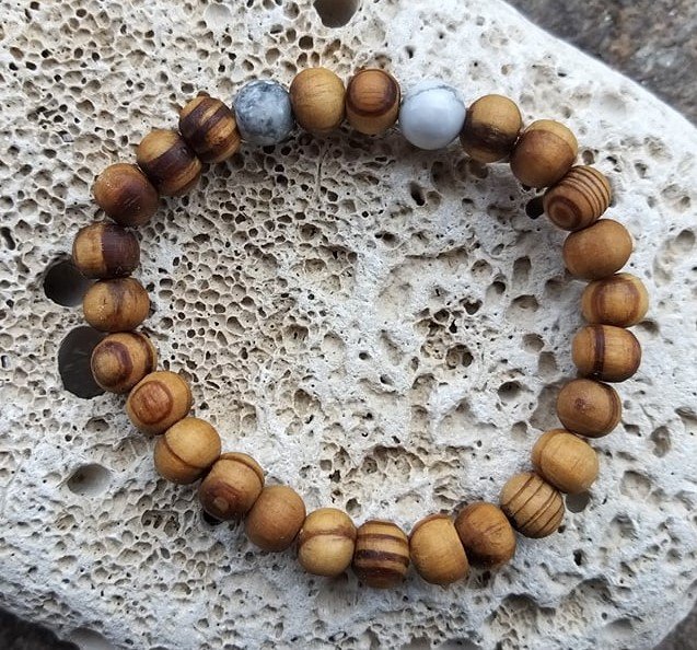 Magnezitový náramek se dřevem > varianta PÁNSKÁ, DÁMSKÁ, DĚTSKÁ