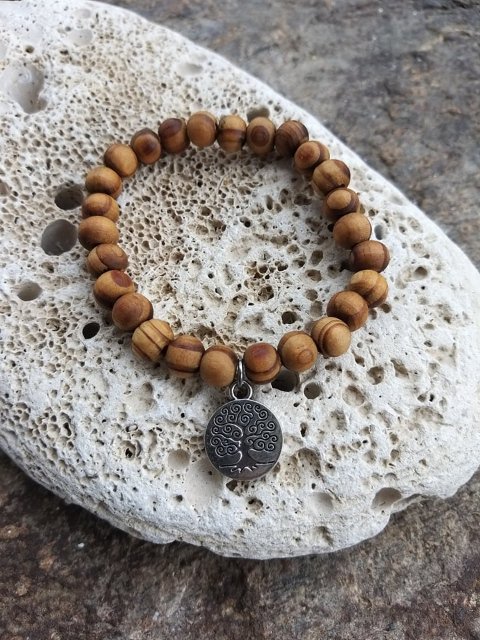 Třešňový náramek se stromem života > varianta PÁNSKÁ, DÁMSKÁ, DĚTSKÁ