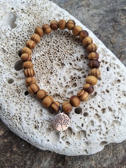 Třešňový náramek se stromem života > varianta PÁNSKÁ, DÁMSKÁ, DĚTSKÁ