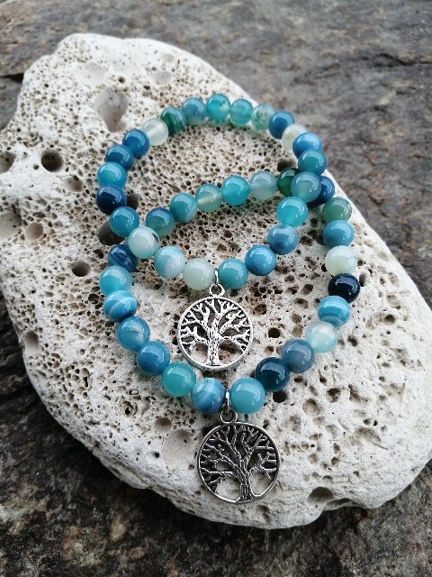 Náramek se stromem života - Achát > varianta PÁNSKÁ, DÁMSKÁ, DĚTSKÁ