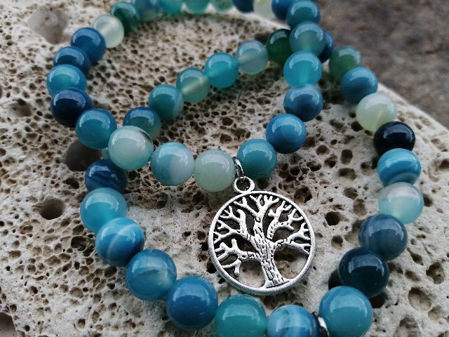 Náramek se stromem života - Achát > varianta PÁNSKÁ, DÁMSKÁ, DĚTSKÁ