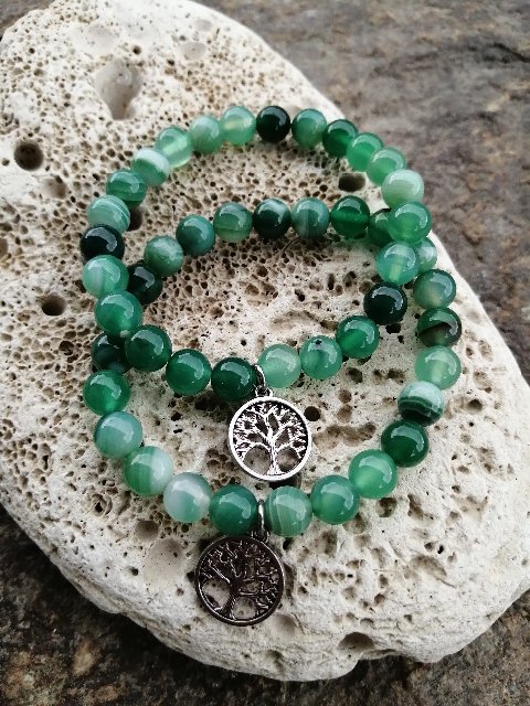 Náramek se stromem života - Achát > varianta PÁNSKÁ, DÁMSKÁ, DĚTSKÁ