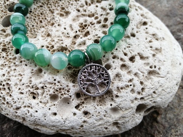 Náramek se stromem života - Achát > varianta PÁNSKÁ, DÁMSKÁ, DĚTSKÁ