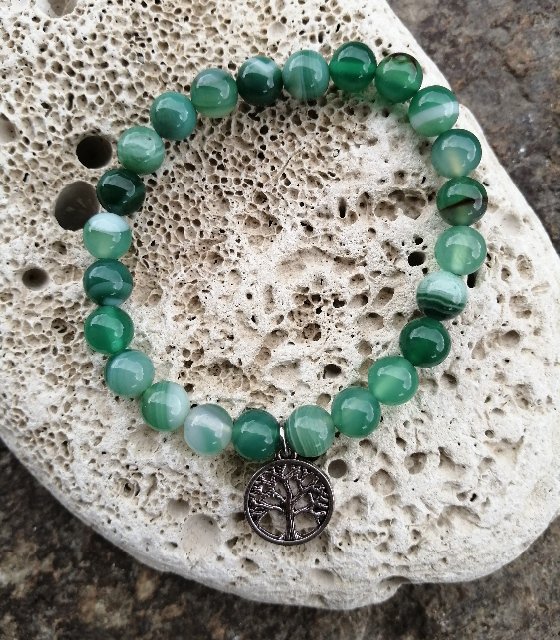 Náramek se stromem života - Achát > varianta PÁNSKÁ, DÁMSKÁ, DĚTSKÁ