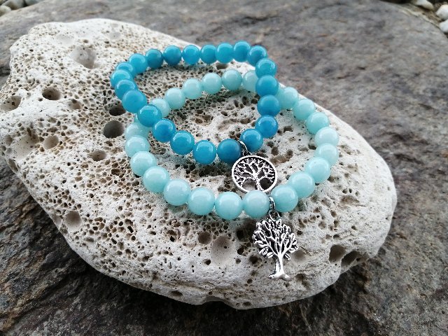 Náramek se stromem života - Amazonit > varianta PÁNSKÁ, DÁMSKÁ, DĚTSKÁ
