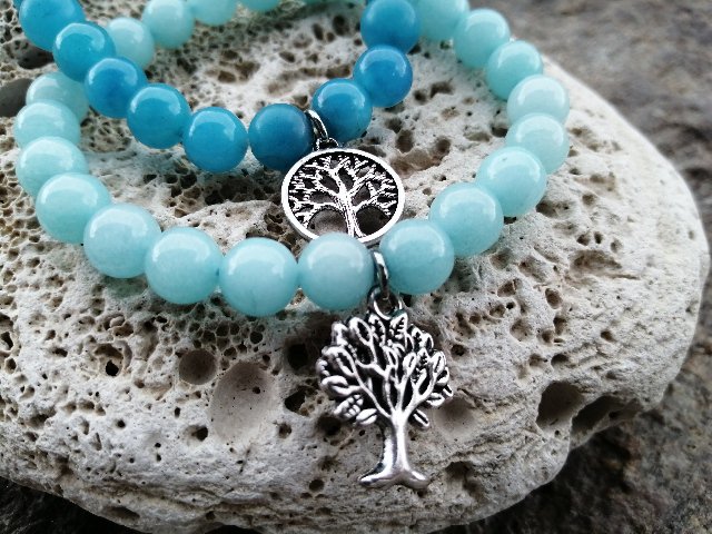 Náramek se stromem života - Amazonit > varianta PÁNSKÁ, DÁMSKÁ, DĚTSKÁ