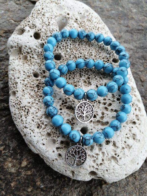 Náramek se stromem života - Tyrkys > varianta PÁNSKÁ, DÁMSKÁ, DĚTSKÁ