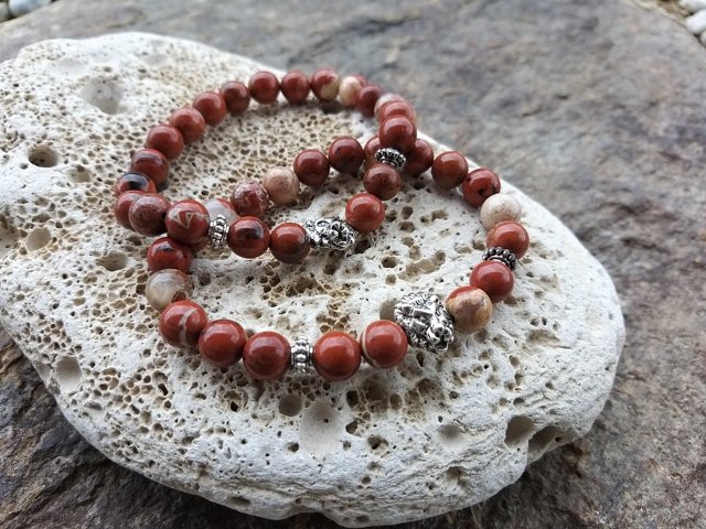 Jaspisový náramek s lví hlavou > varianta PÁNSKÁ, DÁMSKÁ, DĚTSKÁ