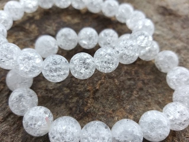 Náramek z praskaného křišťálu - světlejší > varianta PÁNSKÁ, DÁMSKÁ, DĚTSKÁ