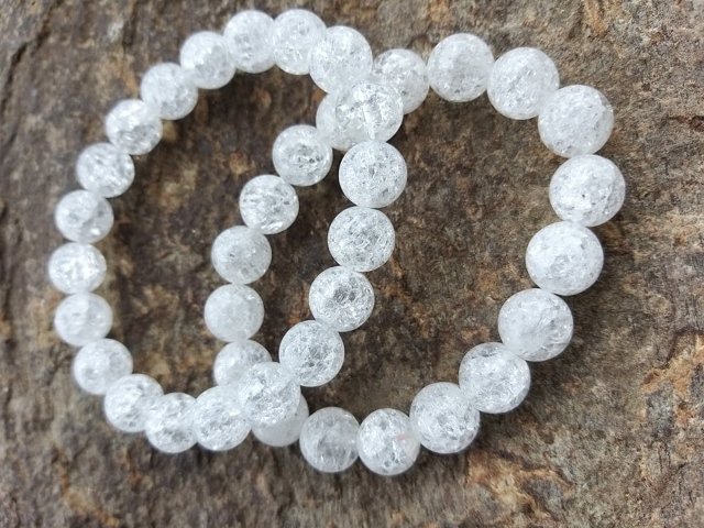 Náramek z praskaného křišťálu - světlejší > varianta PÁNSKÁ, DÁMSKÁ, DĚTSKÁ
