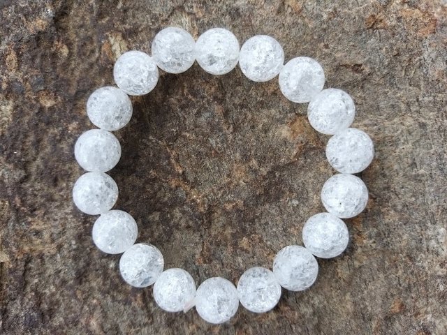 Náramek z praskaného křišťálu - světlejší > varianta PÁNSKÁ, DÁMSKÁ, DĚTSKÁ