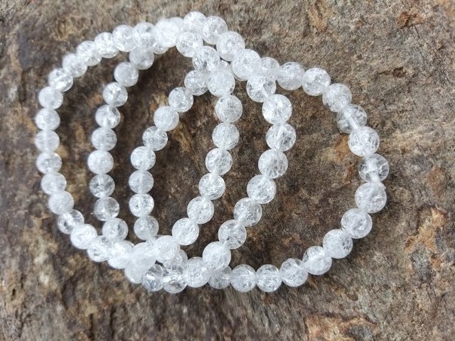 Náramek z praskaného křišťálu - světlejší > varianta PÁNSKÁ, DÁMSKÁ, DĚTSKÁ