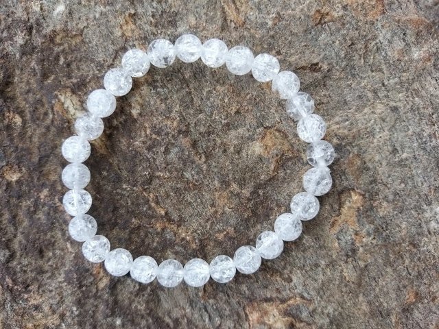 Náramek z praskaného křišťálu - světlejší > varianta PÁNSKÁ, DÁMSKÁ, DĚTSKÁ