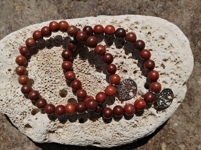 Mahagonový náramek se stromem života > varianta PÁNSKÁ, DÁMSKÁ, DĚTSKÁ