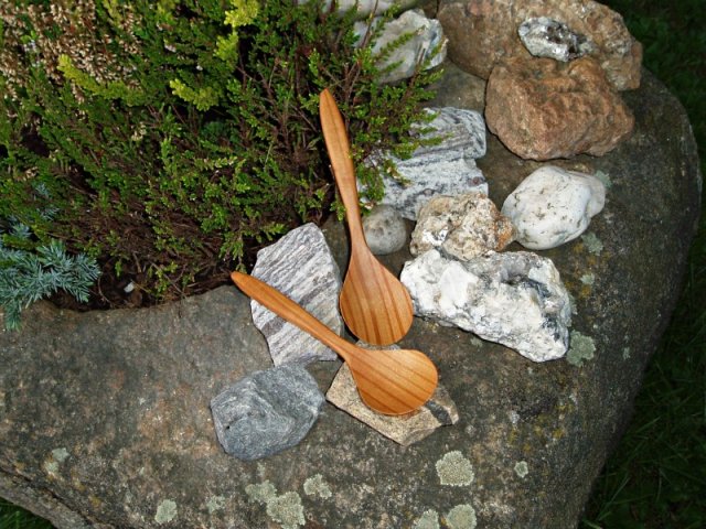 Dřevěná lžička - Dezertní > varianta Třešeň