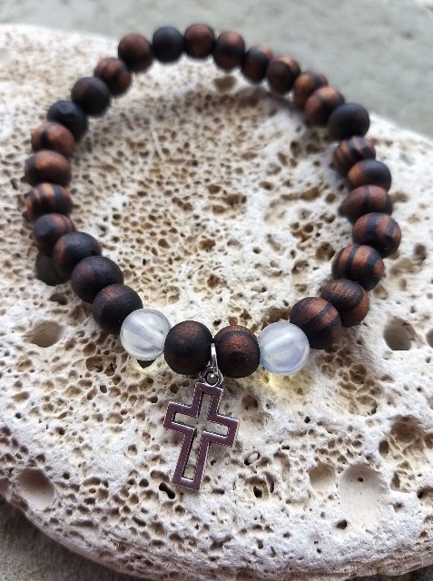 Náramek s měsíčním kamenem s přívěskem > varianta PÁNSKÁ, DÁMSKÁ, DĚTSKÁ