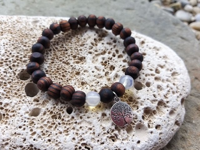 Náramek s měsíčním kamenem s přívěskem > varianta PÁNSKÁ, DÁMSKÁ, DĚTSKÁ