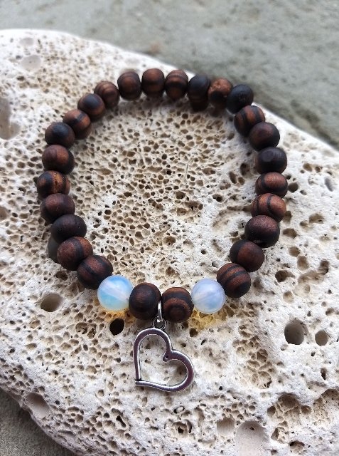 Náramek s měsíčním kamenem s přívěskem > varianta PÁNSKÁ, DÁMSKÁ, DĚTSKÁ