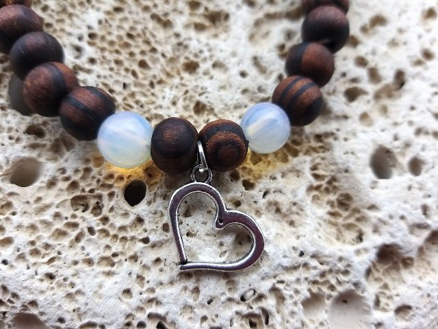 Náramek s měsíčním kamenem s přívěskem > varianta PÁNSKÁ, DÁMSKÁ, DĚTSKÁ