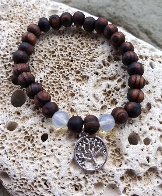 Náramek s měsíčním kamenem s přívěskem > varianta PÁNSKÁ, DÁMSKÁ, DĚTSKÁ