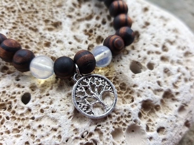 Náramek s měsíčním kamenem s přívěskem > varianta PÁNSKÁ, DÁMSKÁ, DĚTSKÁ