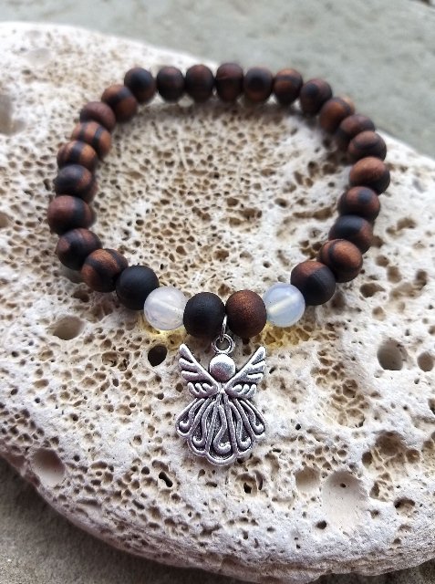 Náramek s měsíčním kamenem s přívěskem > varianta PÁNSKÁ, DÁMSKÁ, DĚTSKÁ