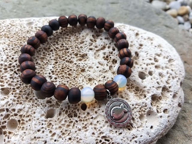 Náramek s měsíčním kamenem s přívěskem > varianta PÁNSKÁ, DÁMSKÁ, DĚTSKÁ