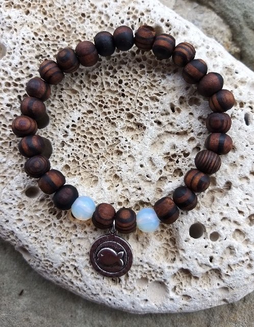 Náramek s měsíčním kamenem s přívěskem > varianta PÁNSKÁ, DÁMSKÁ, DĚTSKÁ