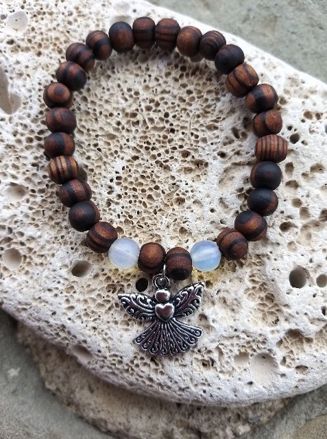 Náramek s měsíčním kamenem s přívěskem > varianta PÁNSKÁ, DÁMSKÁ, DĚTSKÁ