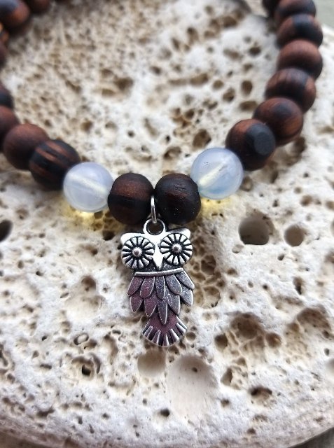 Náramek s měsíčním kamenem s přívěskem > varianta PÁNSKÁ, DÁMSKÁ, DĚTSKÁ