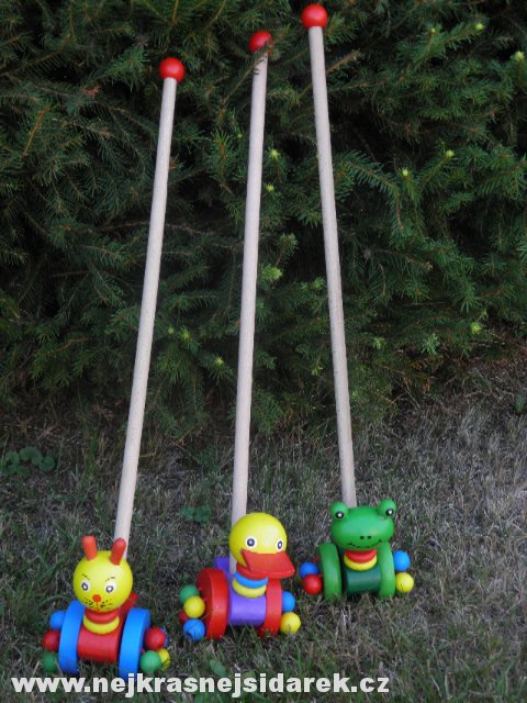 Tahací zvířátko na tyči - rachtací > varianta Na tyči